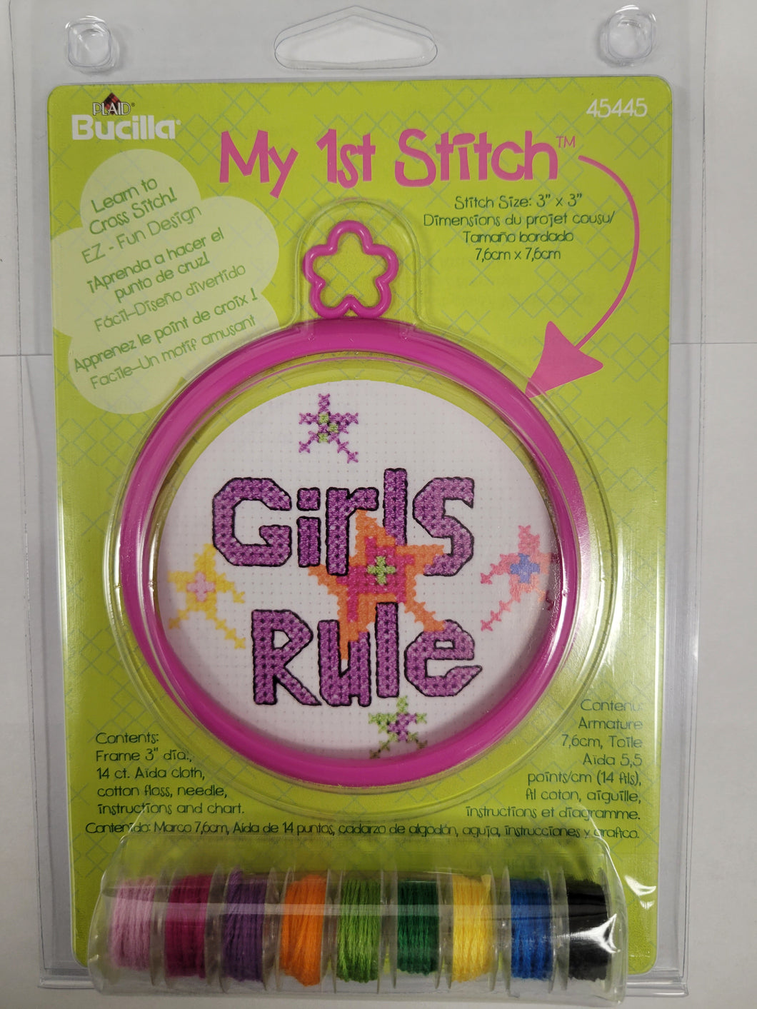 Girls rule My 1st Stitch-Counted cross stitch kit